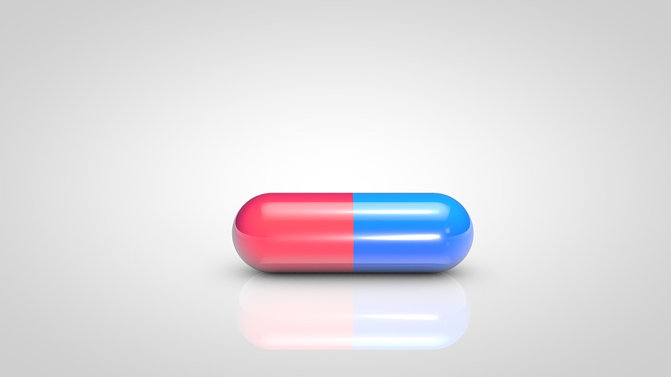 Modročervená tableta
